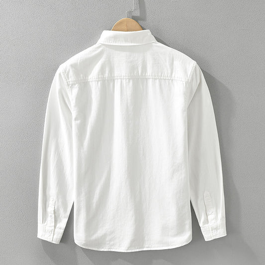 Camisa Casual de Algodón con Costuras Artísticas Hombre Manga Larga - Image 2