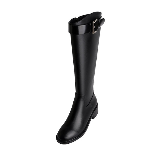 Botas de Cuero hasta la Rodilla - Corte Recto y Elegante - Image 2