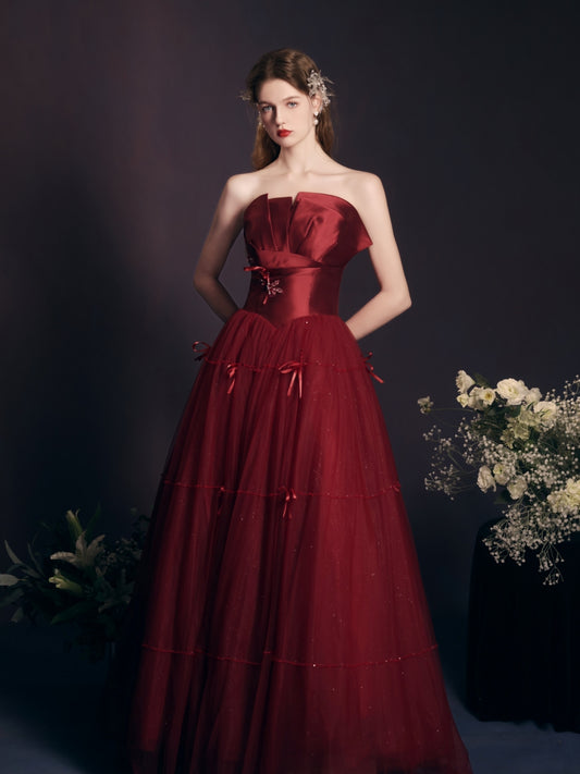 Vestido Largo Rojo Tipo Tubo Reforzado para Mujer - Image 2