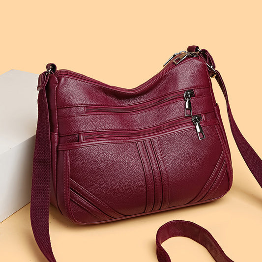Bolso Crossbody de Cuero Suave Texturizado para Mujer - Image 2