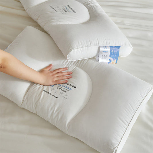 Almohada Alta de Algodón Lavable con Protección Antibacteriana - Image 2