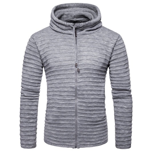 Sudadera con capucha a rayas para hombre - Image 2