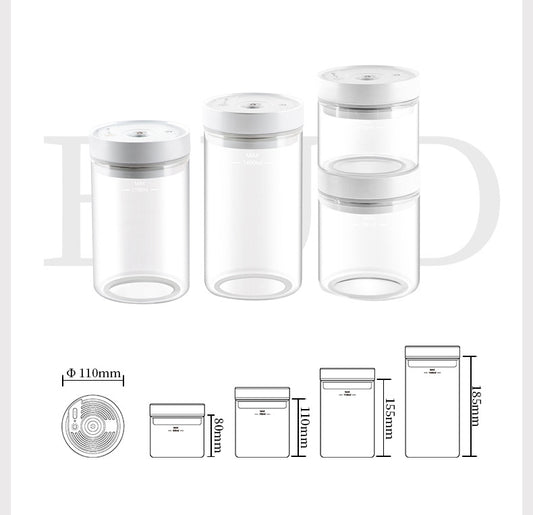Recipiente Hermético Inteligente con Vacío Automático para Café, Leche en Polvo y Alimentos - Image 2