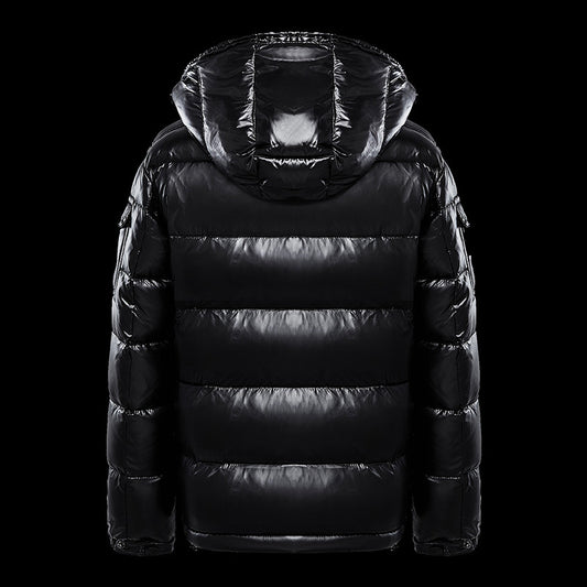 Chaqueta Acolchada Negra Brillante para Parejas - Image 2