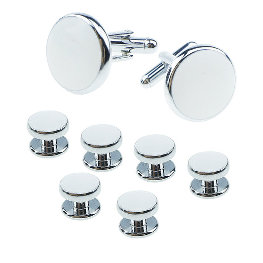 Gemelos Franceses para Hombre Diseño Concha Drip Redonda - Set Combo de 8 Pares - Image 2