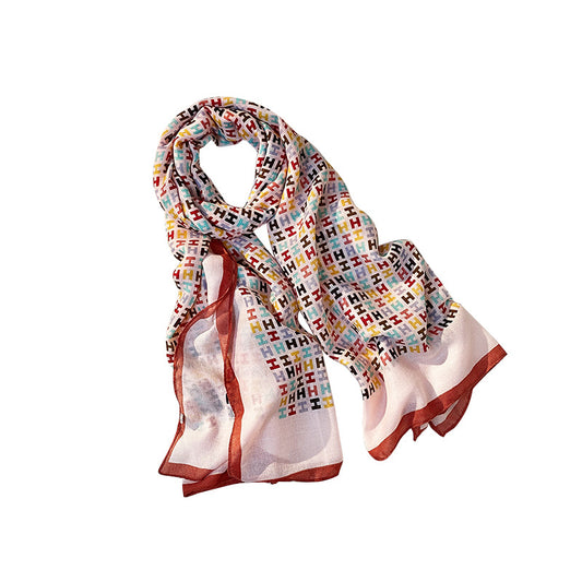 Pañuelo de Seda Estampado para Mujer - Algodón y Lino - Image 2
