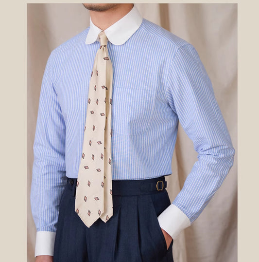 Camisa Hombre Rayas Algodón Manga Larga - Image 2