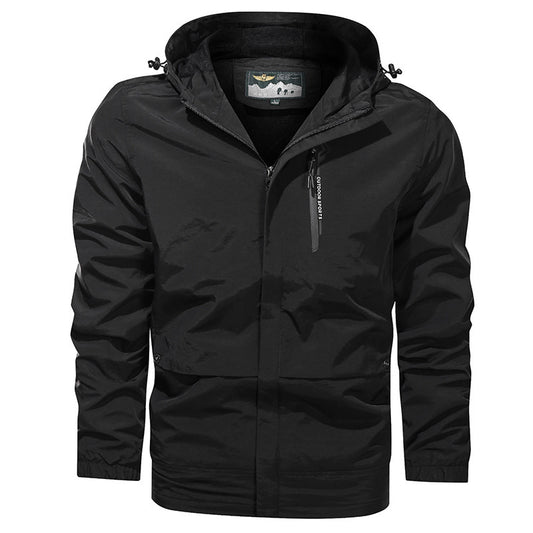 Chaqueta Impermeable con Capucha para Hombre Talla Grande Secado Rápido - Image 2