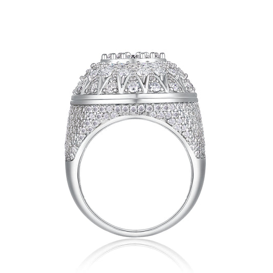 Anillo de Plata S925 con Letra H y Moissanita Premium - Joyería de Lujo Minimalista - Image 2