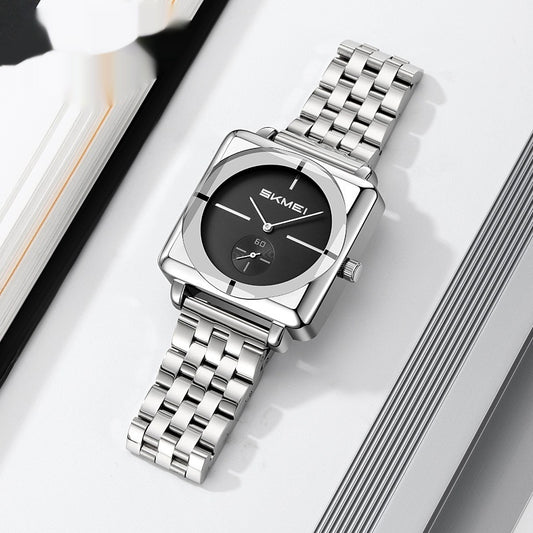 Reloj de Acero Cuadrado con Subdial de Segundos - Movimiento de Cuarzo - Image 2