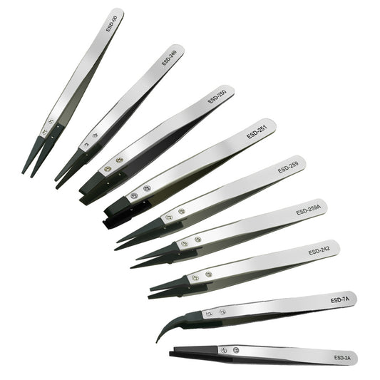 Pinzas de Precisión Antiestáticas con Punta Afilada y Borde Reforzado - Image 2