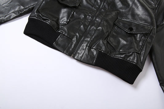 Chaqueta Street Style con Cuello Alzado y Mangas Largas - Image 2
