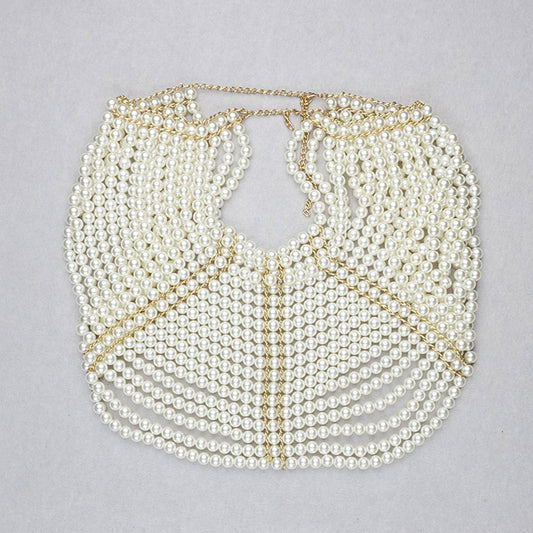 Collar Chal de Perlas Elegante y Sofisticado - Image 2
