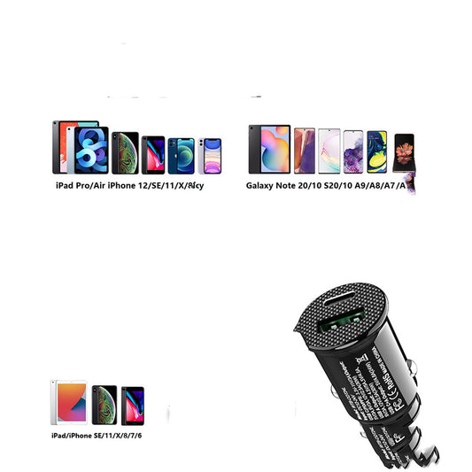 Cargador Rápido para Auto QC3.0 Mini 30W PD - Image 2