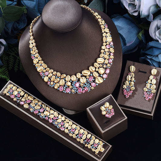 Juego de Collar y Aretes de Circonia Cúbica para Bodas y Celebraciones - Image 2