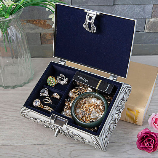 Caja Joyero Retro con Cerradura - Organizador de Joyas y Accesorios - Image 2