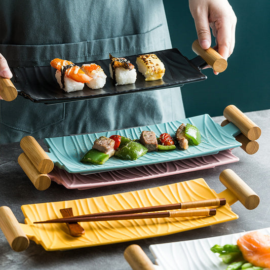 Plato Rectangular Binaural para Sushi y Cocina Creativa - Image 2