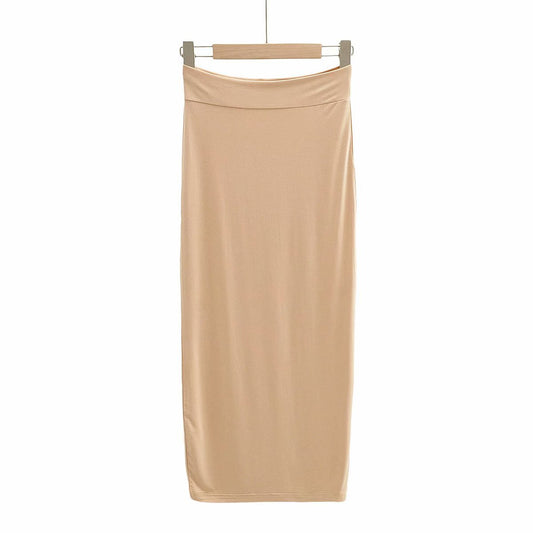 Falda Elástica Cintura Alta Slim Fit Largo Medio - Image 2