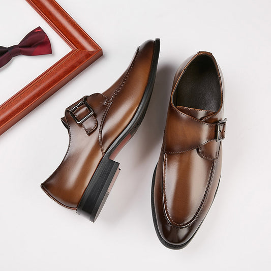 Zapatos de Cuero Ejecutivos con Hebilla Estilo Británico para Hombre - Image 2