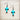 **Blue Turquoise Cross Earrings 220w