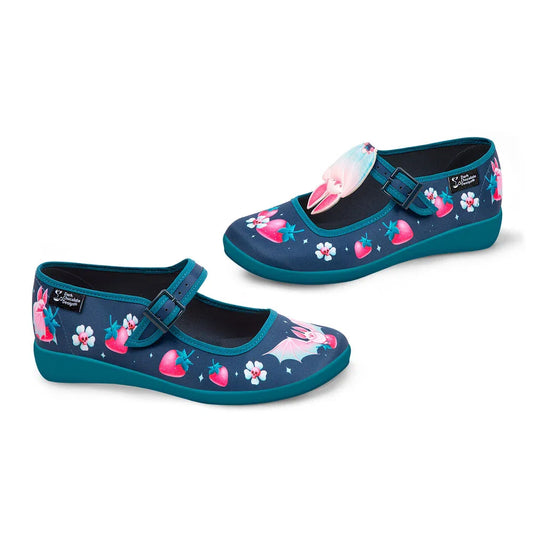 Chocolaticas® Albine Bat Women's Mary Jane Flat - Tekeno