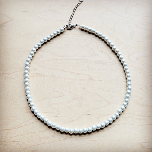 **Glass Pearl Collar Necklace Wedding Collection 259v