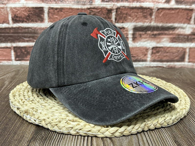 Gorra Bordada de Bombero Unisex – Estilo Vintage Ajustable
