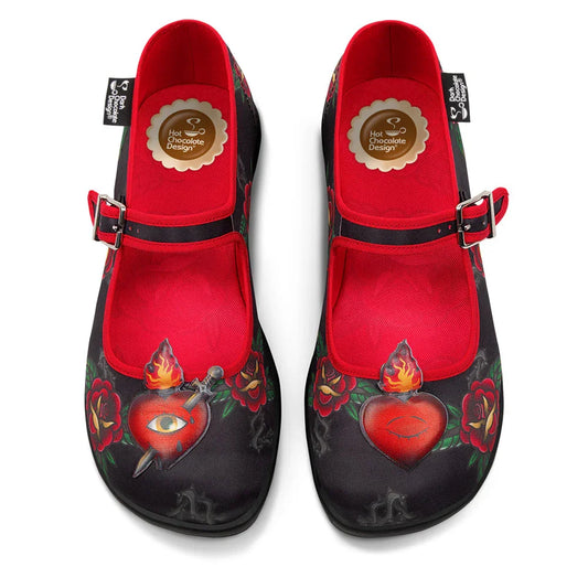 Chocolaticas® Heart Women's Mary Jane Flat - Tekeno