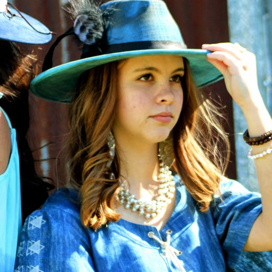 **Leather Oval Earrings - Gilded Cowboy 207h