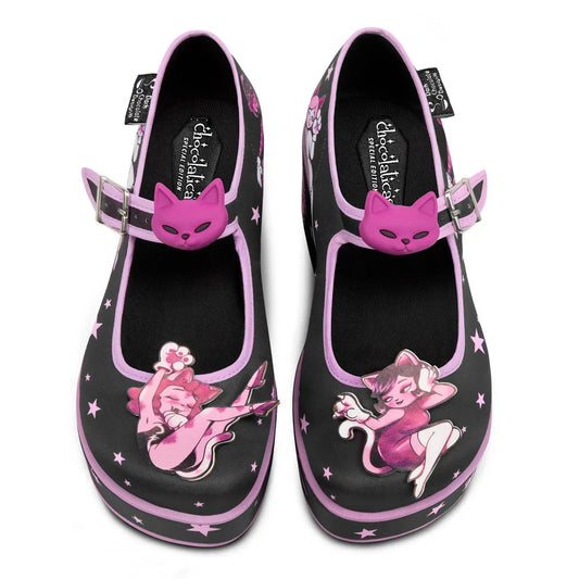 Chocolaticas® Lady Meow Women's Mary Jane Platform - Tekeno