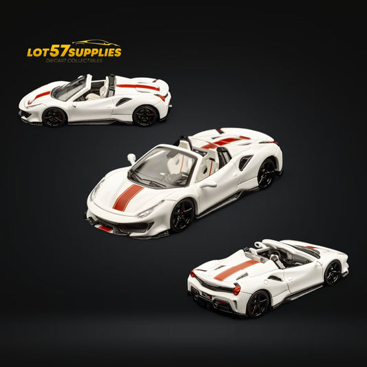 TPC Ferrari 488 Roadster Pérola Branca 1:64