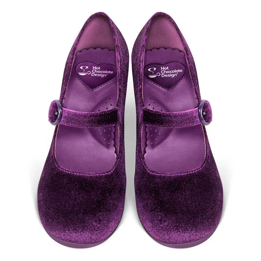 Chocolaticas® Mid Heels Plum Elixir Women's Mary Jane Pump - Tekeno