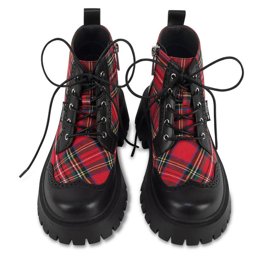 Red Tartan Women's Boots