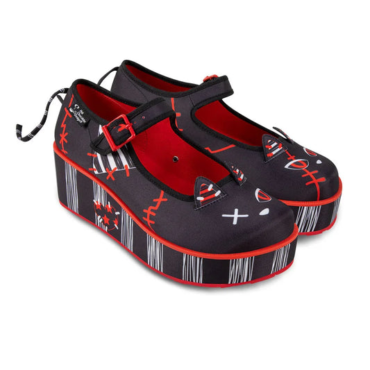 Chocolaticas® Riot Kitty Women's Mary Jane Platform - Tekeno