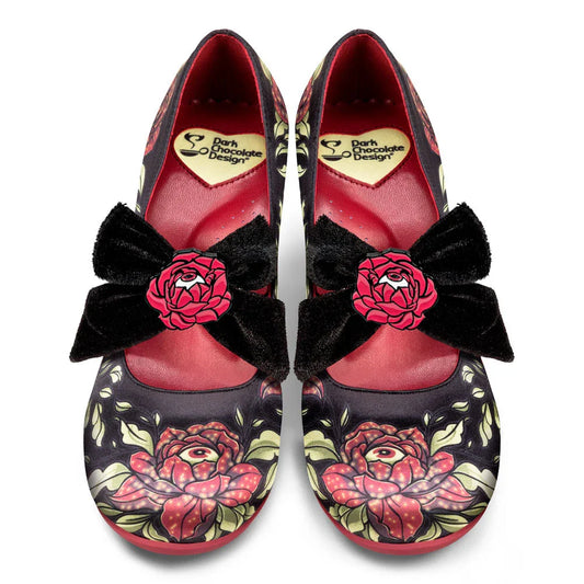 Chocolaticas® Mid Heels Rose Of Life Women's Mary Jane Pump - Tekeno