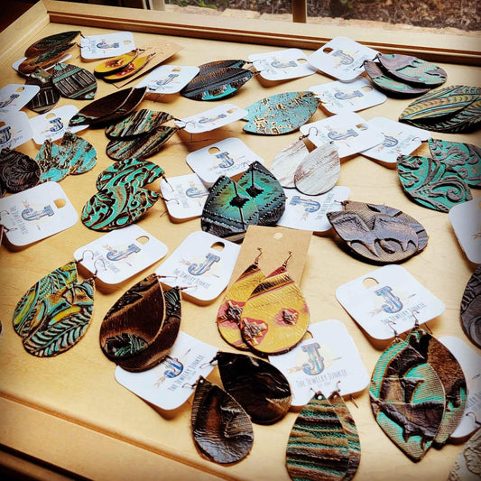 **Leather Earring Starter Pack-Embossed-50 Pairs 208r