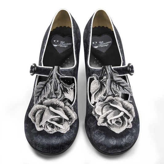 Chocolaticas® Mid Heels Black Tudor Women's Mary Jane Pump - Tekeno
