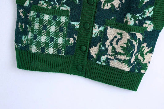 Chaleco Tejido Jacquard Minimalista Casual - Image 2