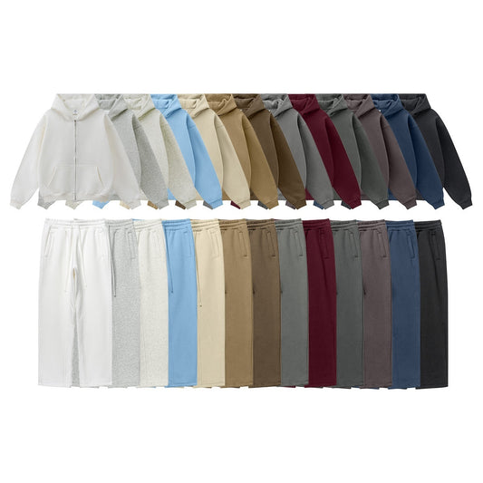 Sudadera con Capucha Polar de Colores Sólidos Holgada y Cómoda para Deportes - Image 2