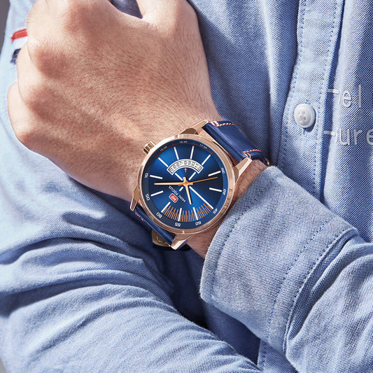 Reloj Deportivo para Hombre con Calendario, Pantalla Luminosa y Correa de Cuero Genuino - Image 2