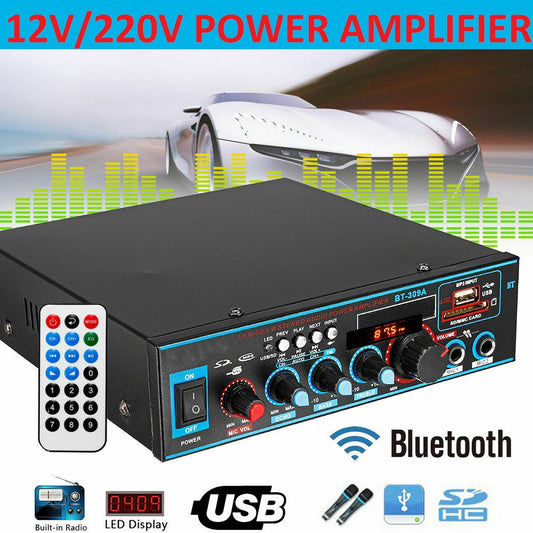 Amplificador Bluetooth Dual Función para Auto y Hogar con Grabación - Image 2