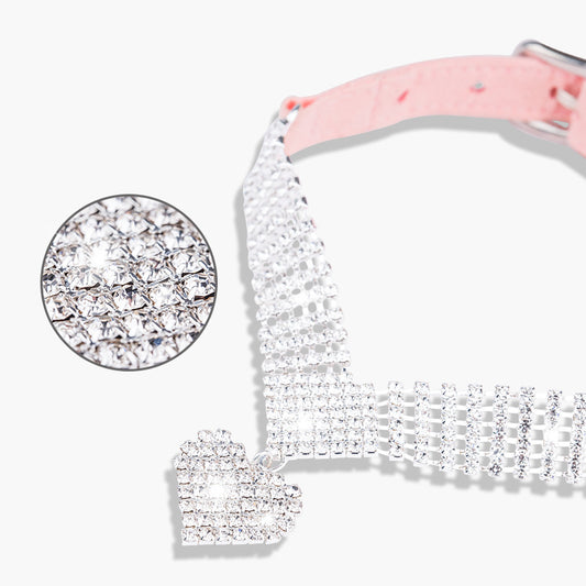 Collar para Gato con Diamantes y Ante Suave - Diseño Elegante Brilla - Image 2