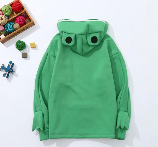 Suéter Infantil Tipo Rana con Capucha y Colores Sólidos - Image 2