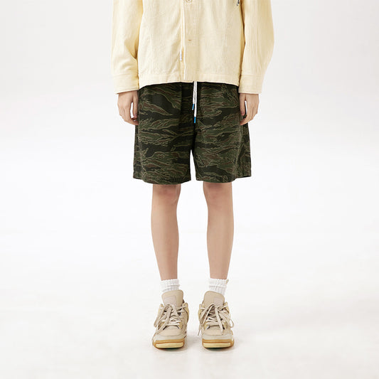 Shorts de Algodón Sueltos con Efecto Desgastado para Hombre - Image 2