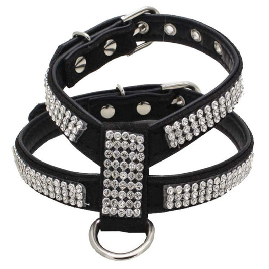 Arnés en K con Strass para Perros Pequeños - Correa de Sujeción Manual - Image 2