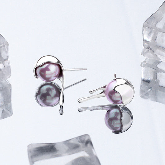 Aretes de Plata Pura con Estilo Contemporáneo - Image 2