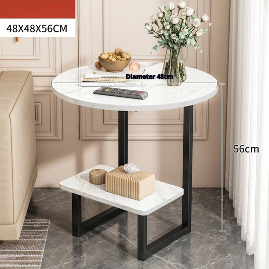 Mesa de Centro Minimalista Moderna con Doble Nivel y Almacenamiento - Image 2
