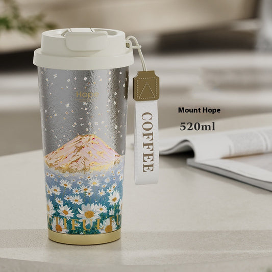 Taza de Café de Titanio Puro con Decoración para Auto - Image 2