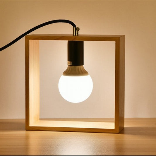 Lámpara de Escritorio con Protección Ocular y Luz Nocturna de Madera - Image 2