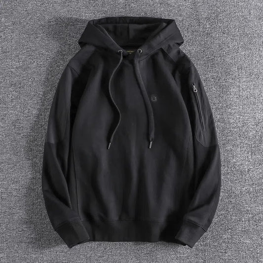 Sudadera Hoodie Británica de Algodón Espacial para Hombre - Calidez y Estilo - Image 2